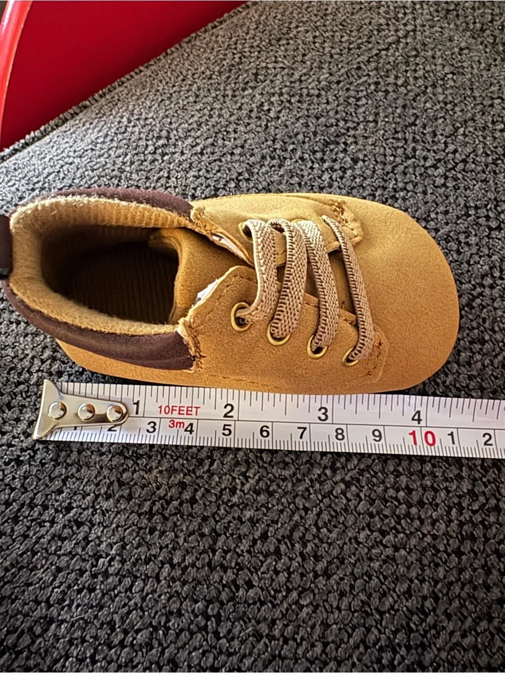 Baby “work boots” mustard shoes
